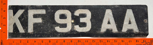 undated United Kingdom #KF93AA Military License Plate