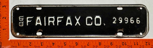 1960 Fairfax County, Virginia #29966 License Plate
