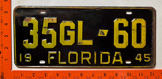 1945 Florida #35GL-60 Commercial License Plate