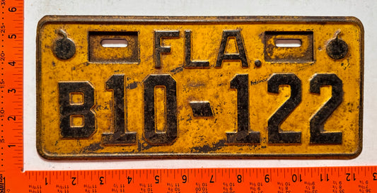 1935 Florida #B10-122 Trailer License Plate
