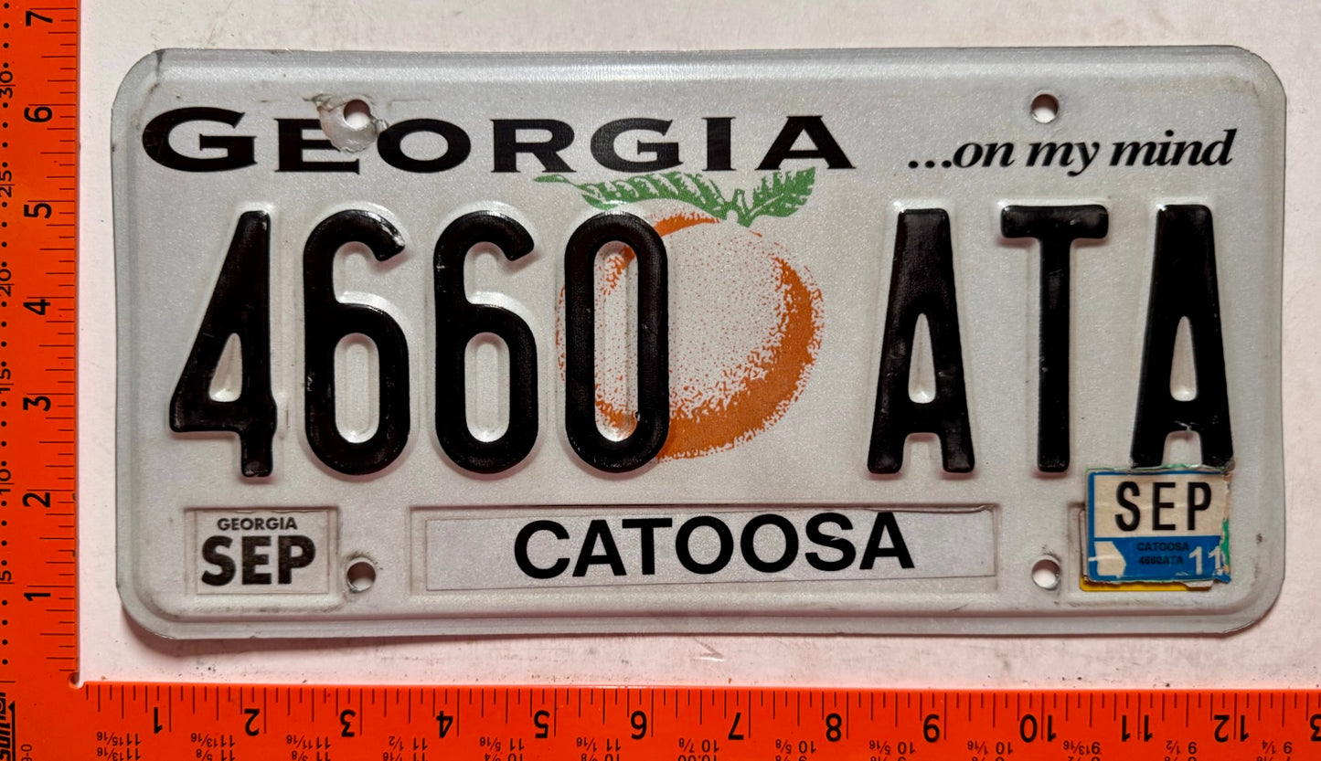 2011 Georgia #4660 ATA Passenger License Plate