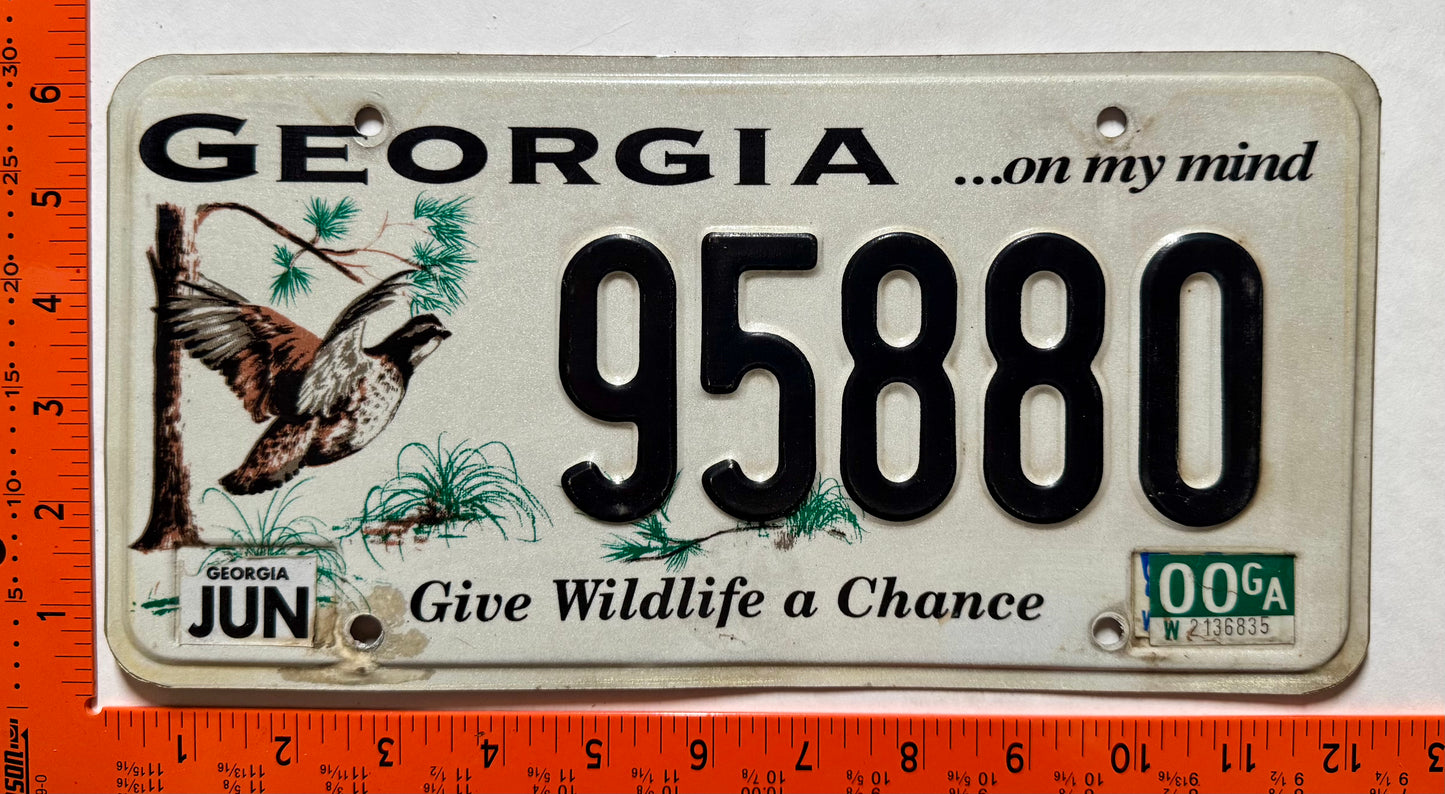 2000 Georgia #95880 Passenger Wildlife License Plate