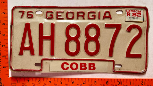 1982 Georgia #AH 8872 Light Truck License Plate