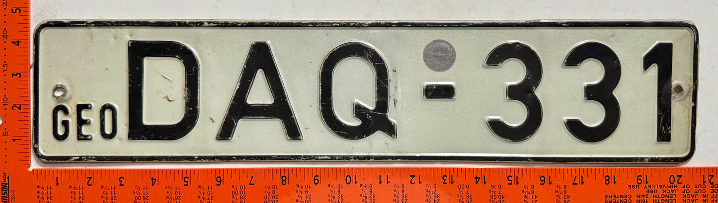 1993 series Georgia #DAQ-331 Passenger License Plate