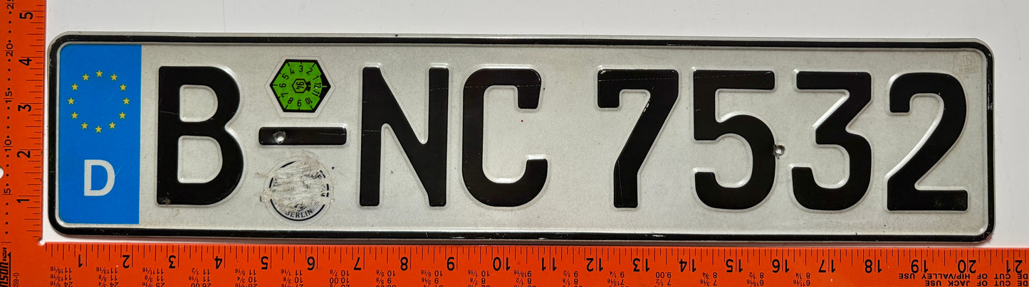 1994 Germany #B-NC 7532 Passenger License Plate
