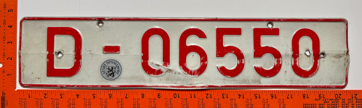 undated Germany #D-06550 Dealer License Plate