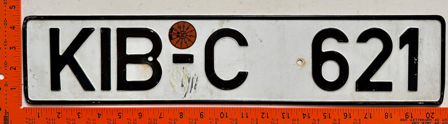 1986 Germany #KIB-C 621 Passenger License Plate