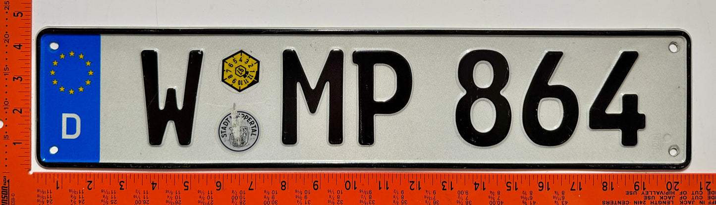 1997 Germany #W MP 864 Passenger License Plate