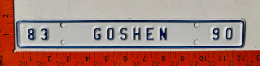 1983 Goshen, Virginia #90 License Plate