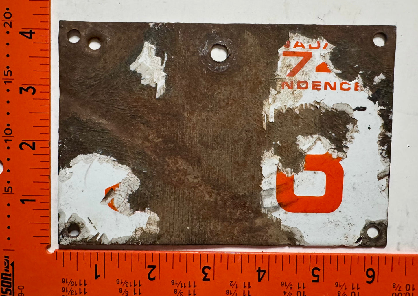 undated Grenada #263 Motorcycle License Plate (Porcelain)