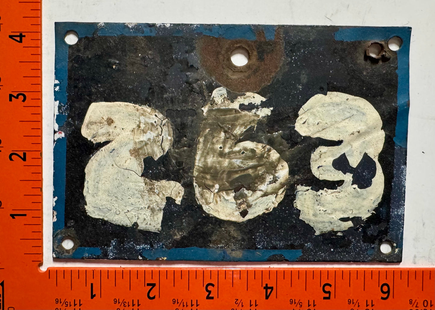 undated Grenada #263 Motorcycle License Plate (Porcelain)