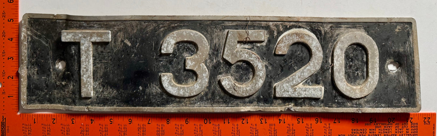 undated Grenada #T 3520 Truck License Plate