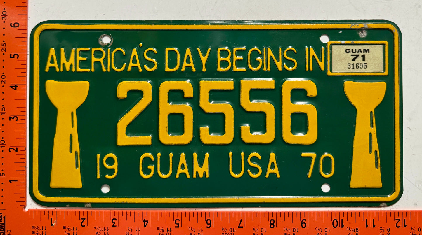 1971 Guam #26556 Passenger License Plate