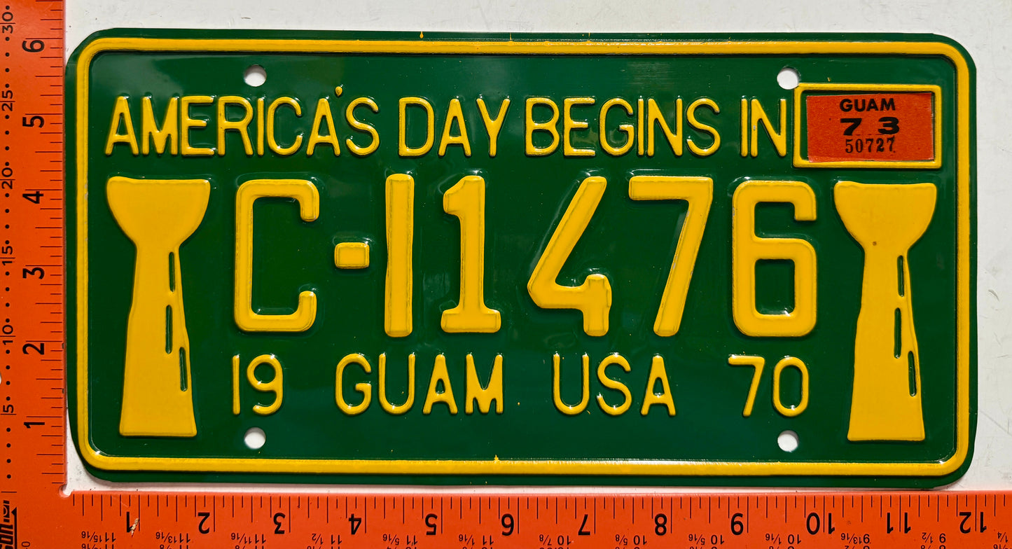 1973 Guam #C-I1476 Commercial License Plate