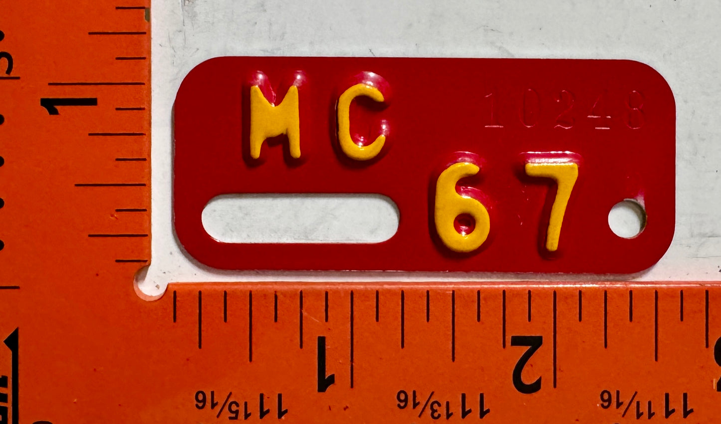 1967 Hawaii #10248 Motorcycle License Plate Date Tab (NOS)