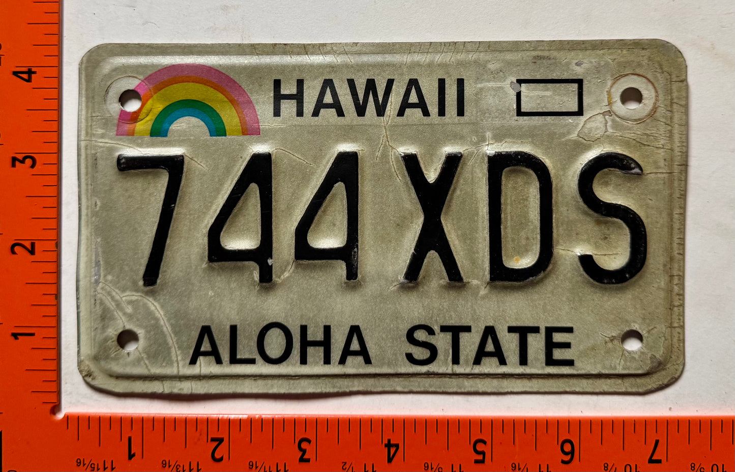undated Hawaii #744 XDS Motorcycle License Plate