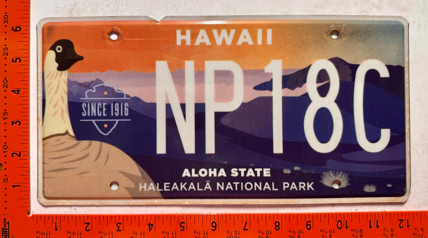 undated Hawaii #NP18C Haleakala National Park License Plate