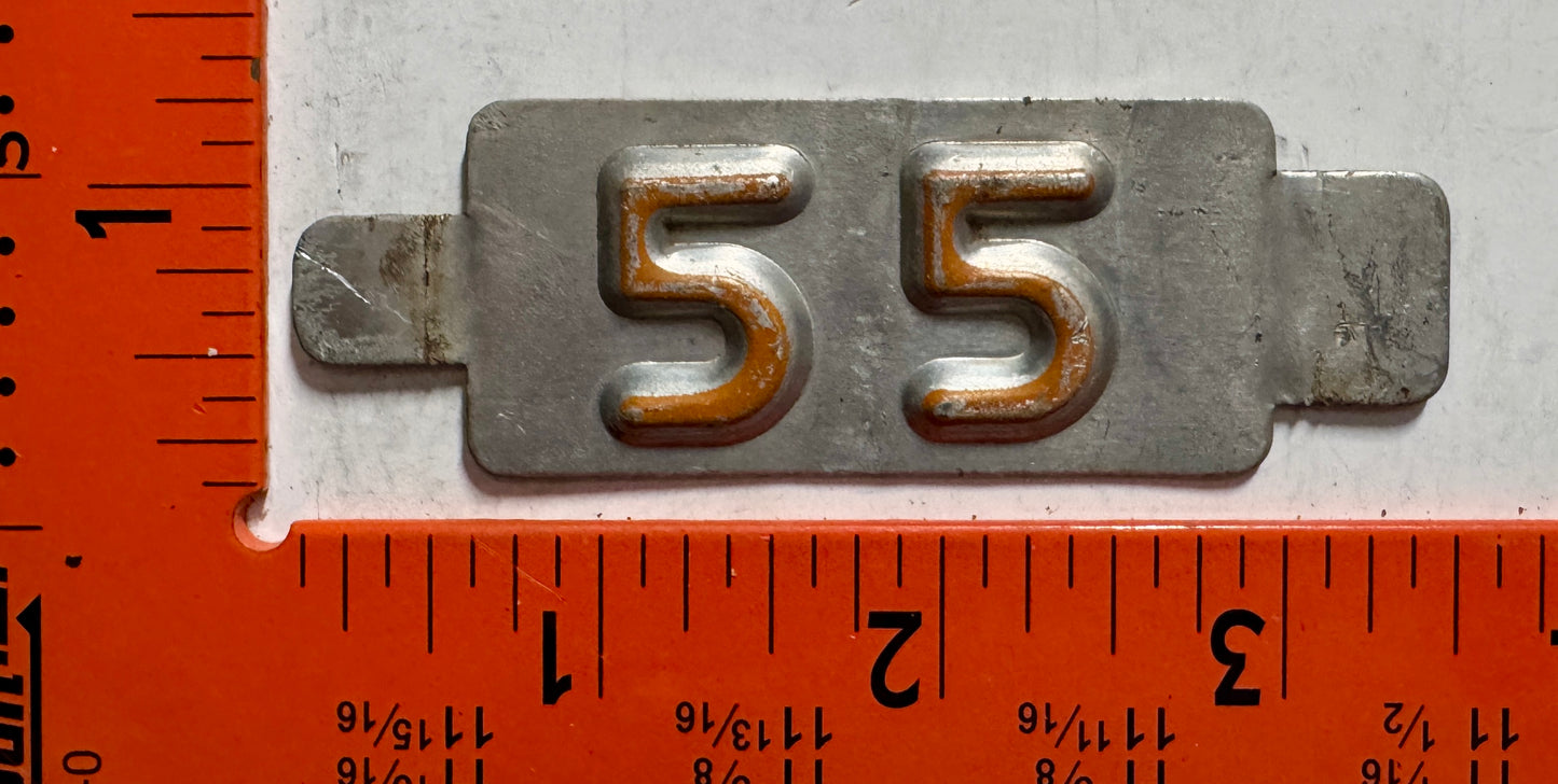 1955 Iowa Passenger License Plate Date Tab