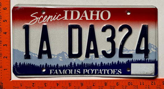 undated Idaho #1A DA324 Passenger License Plate