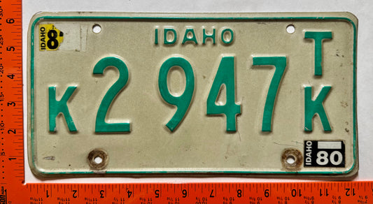 1980 Idaho #K2947T/K Truck License Plate