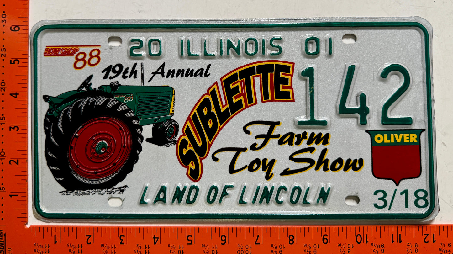 2001 Illinois #142 Special Event License Plate