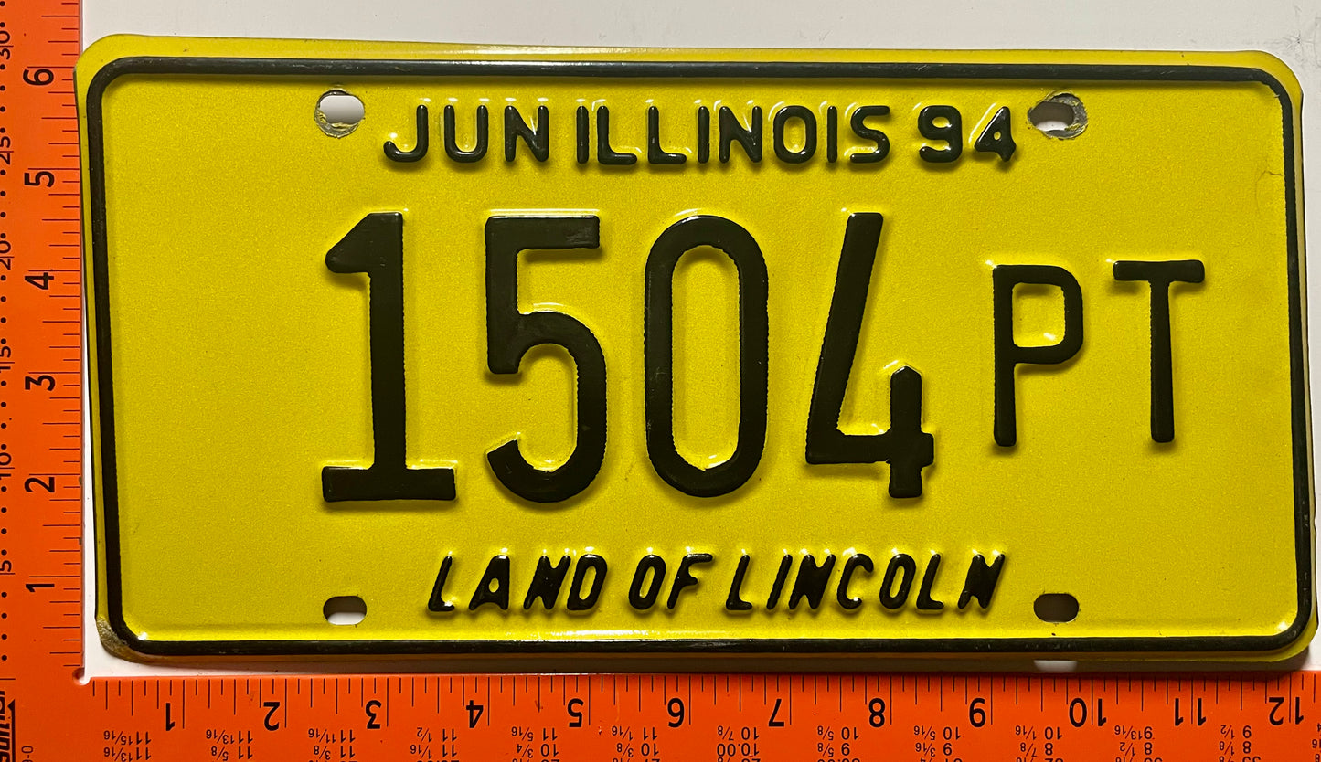 1994 Illinois #1504PT Public Transportation License Plate