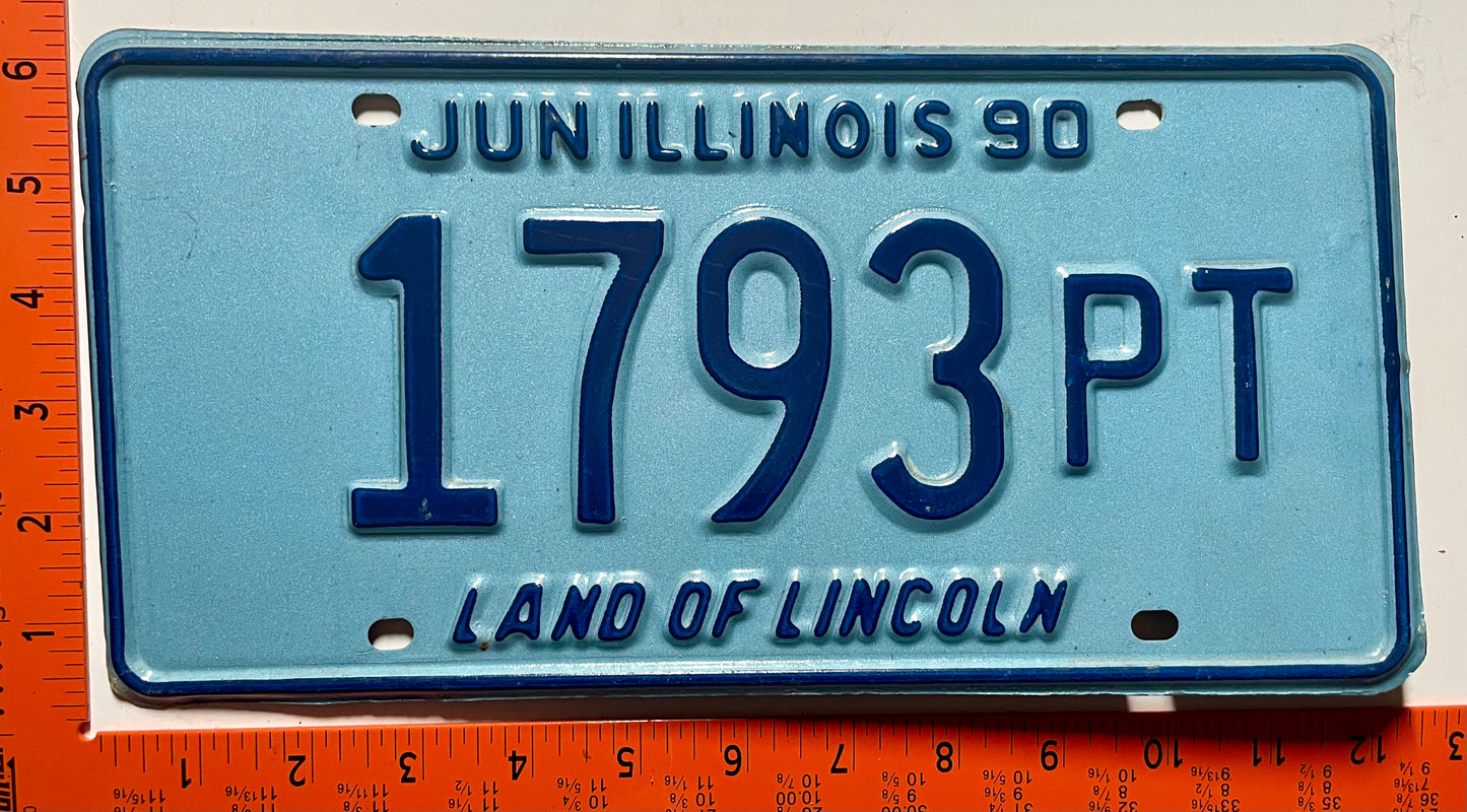 1990 Illinois #1793PT Public Transportation License Plate