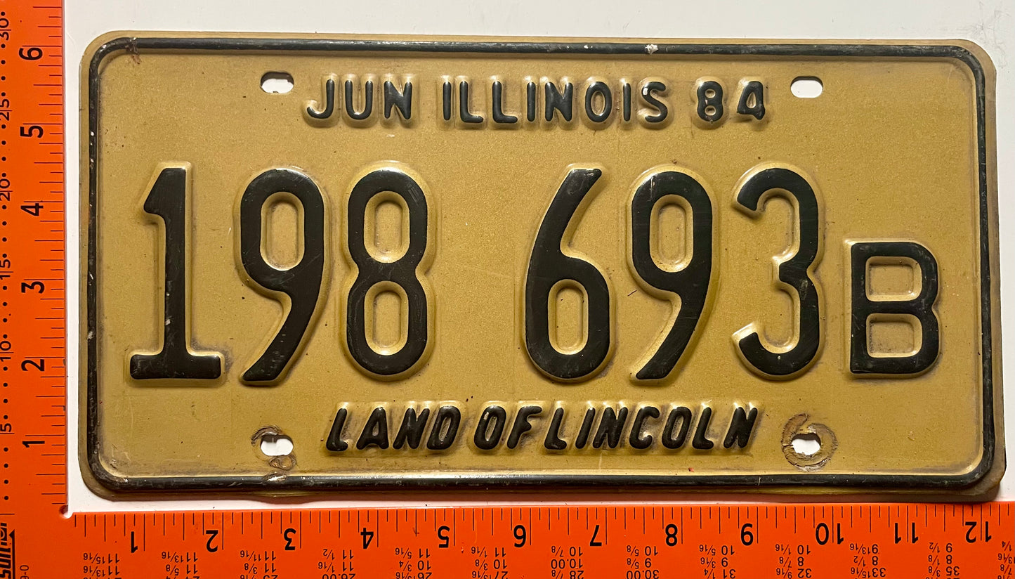 1984 Illinois #198693B Truck License Plate