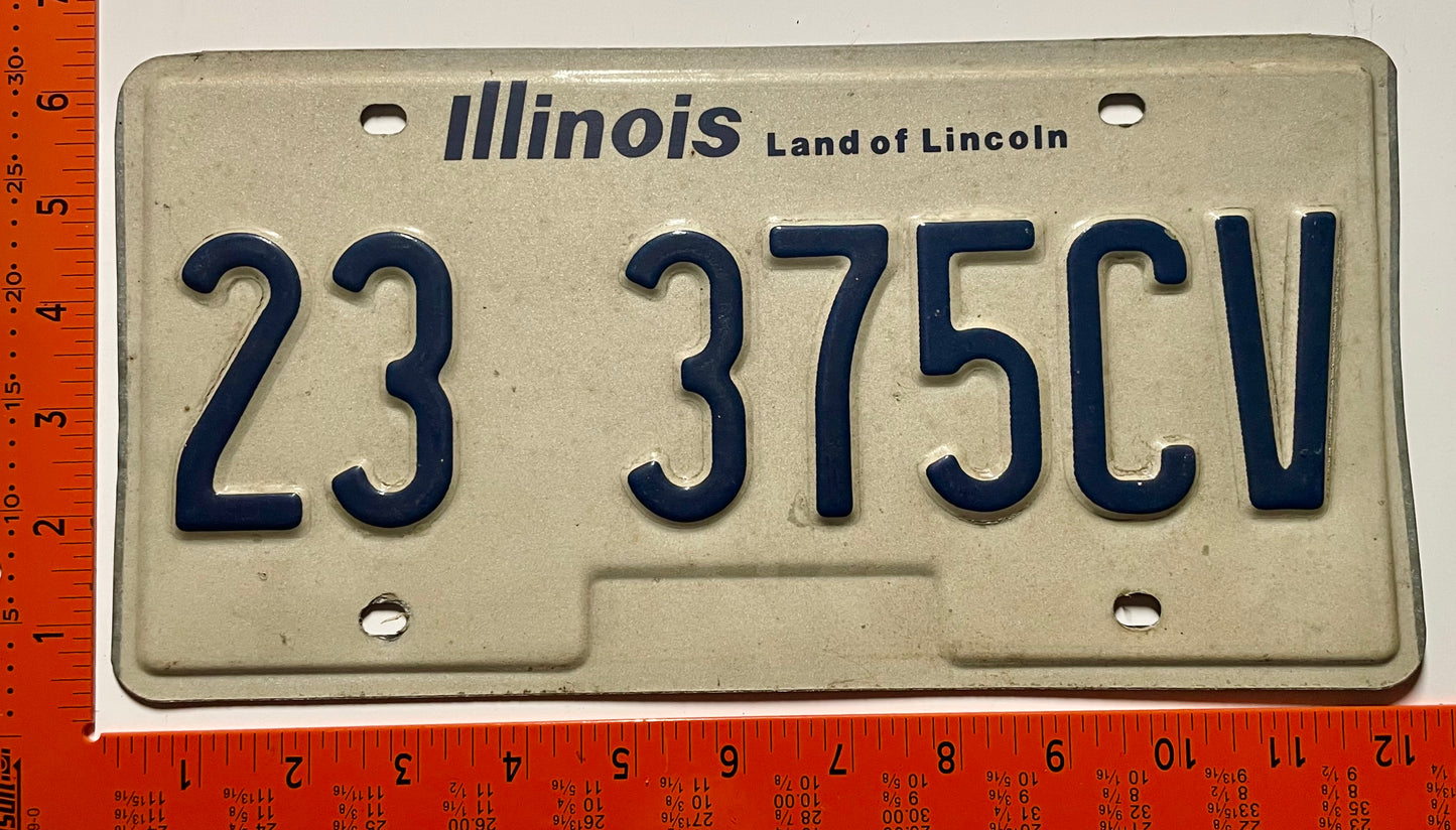undated Illinois #23 375CV Charitable Vehicle License Plate