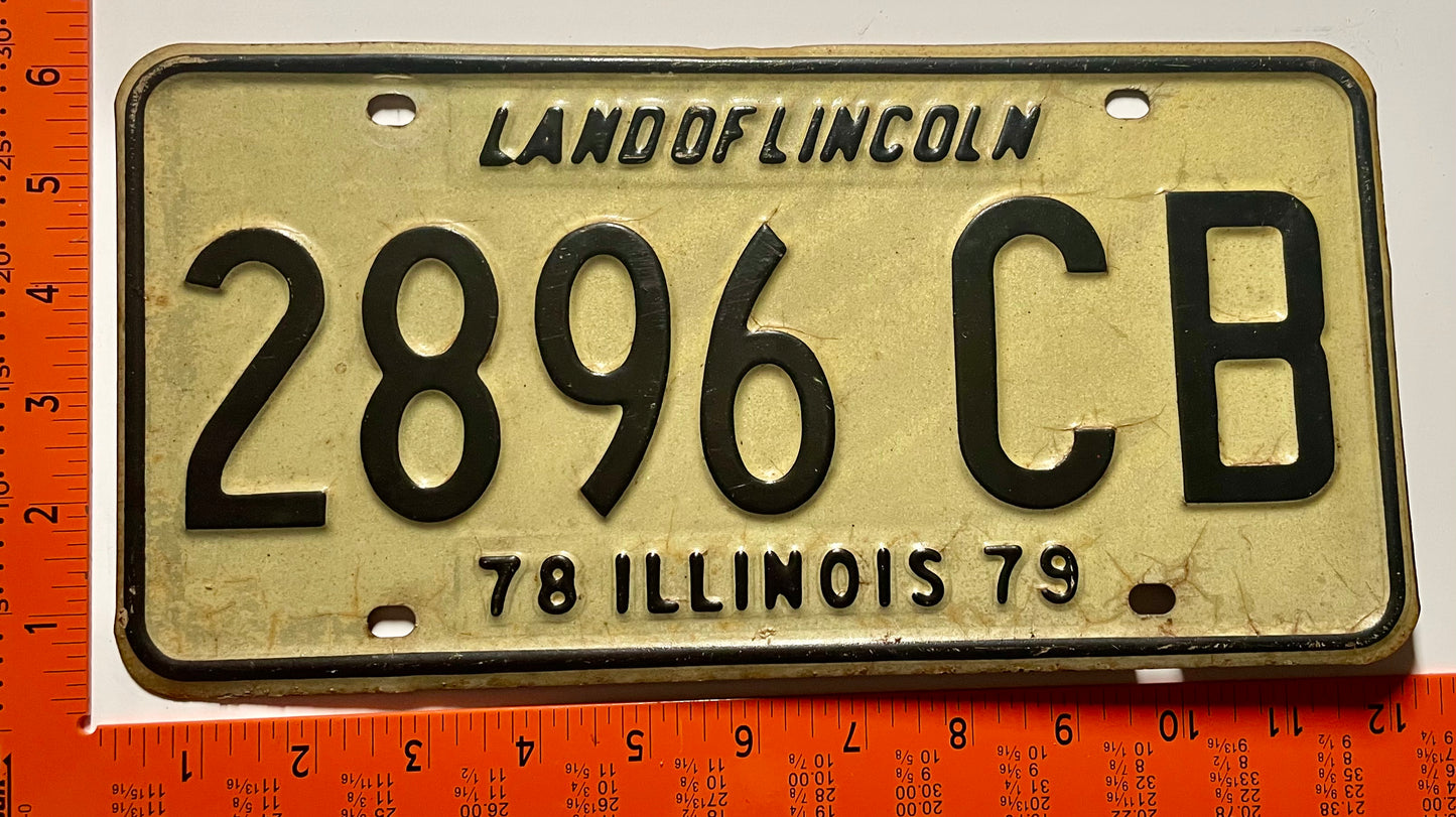 1978/1979 Illinois #2896 CB Church Bus License Plate