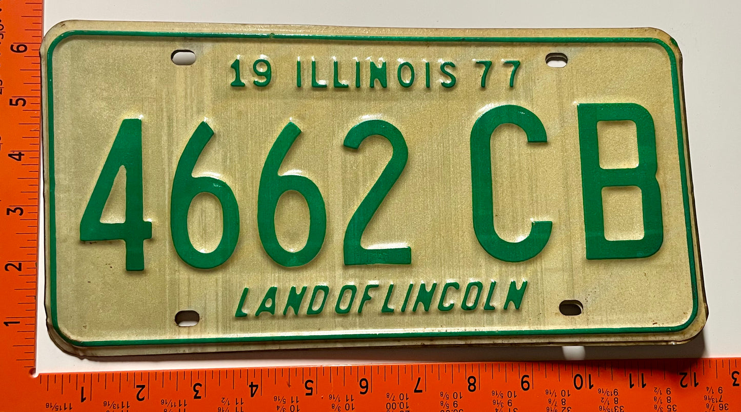 1977 Illinois #4662 CB Church Bus License Plate