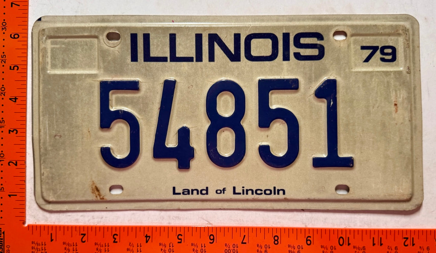 1979 Illinois #54851 Passenger License Plate