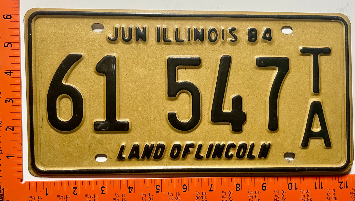 1984 Illinois #61547 T/A Trailer License Plate