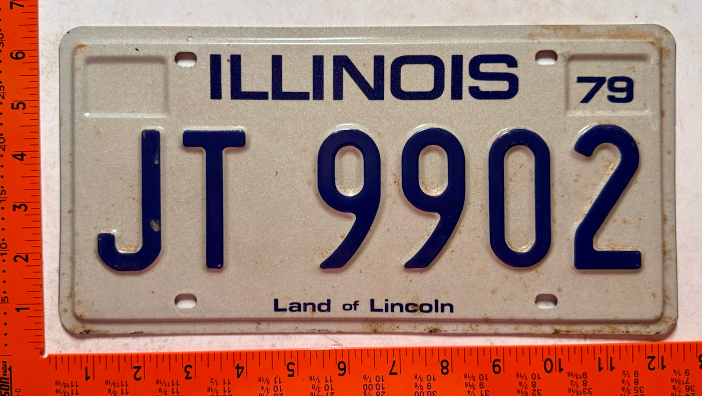 1979 Illinois #JT 9902 Passenger License Plate