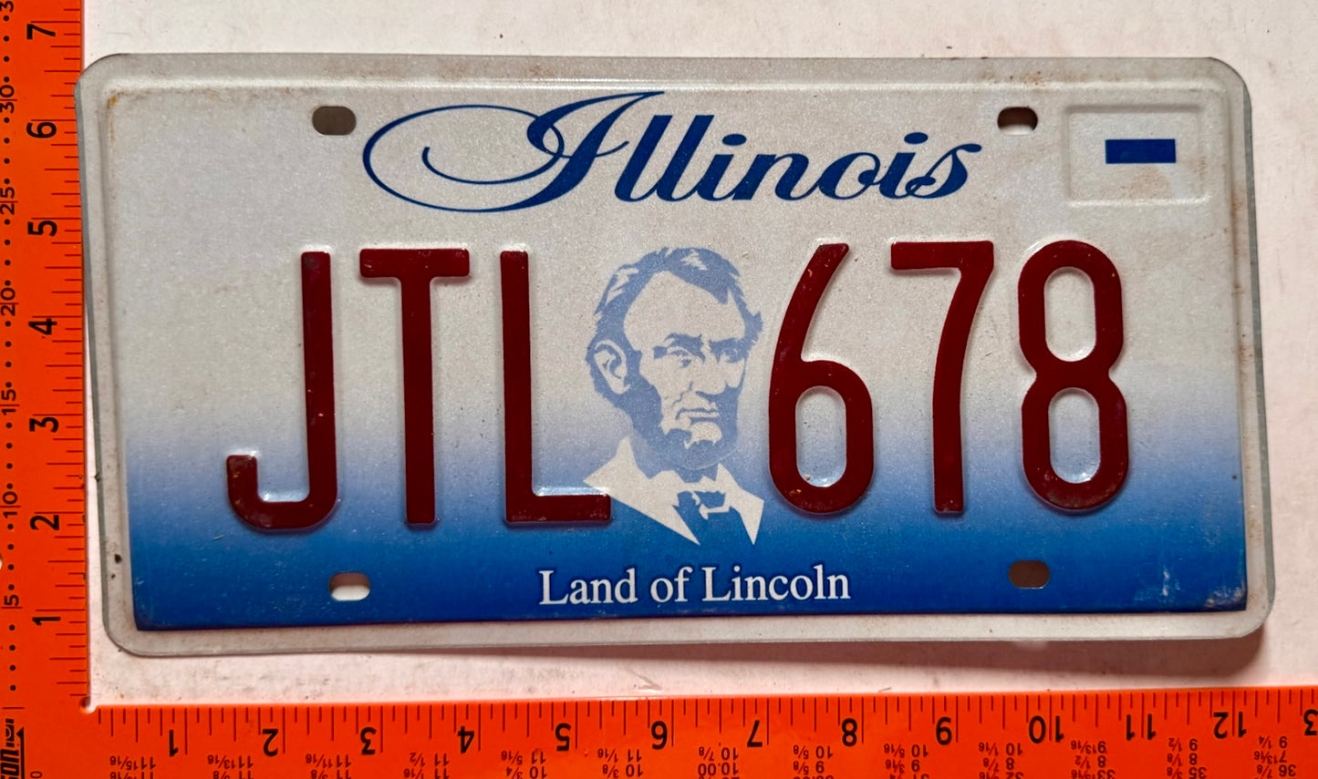 undated Illinois #JTL 678 Passenger License Plate