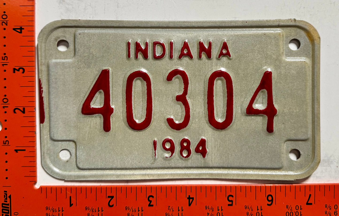 1984 Indiana #40304 Motorcycle License Plate