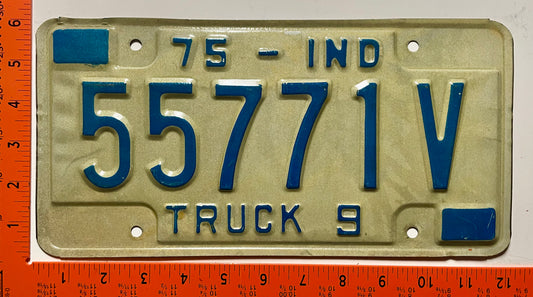 1975 Indiana #55771V Truck License Plate