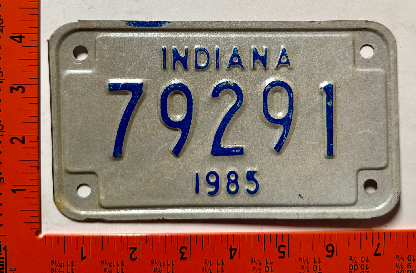 1985 Indiana #79291 Motorcycle License Plate