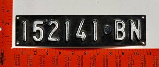 1970s Italy #152141 BN Passenger License Plate