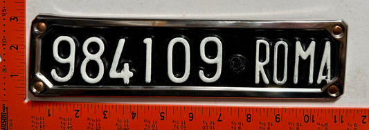 1970s Italy #984109 Passenger License Plate