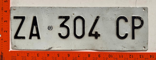 1994 series Italy #ZA 304 CP Passenger License Plate