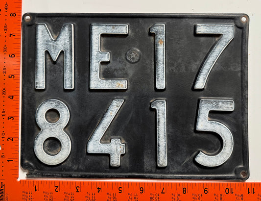 1970s Italy #ME 17/8415 Passenger License Plate