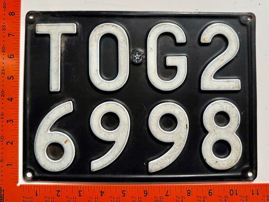 1970s Italy #TO G2/6998 Passenger License Plate