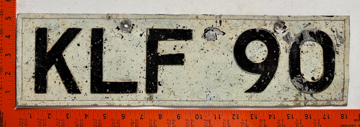 undated Kenya #KLF 90 Passenger License Plate