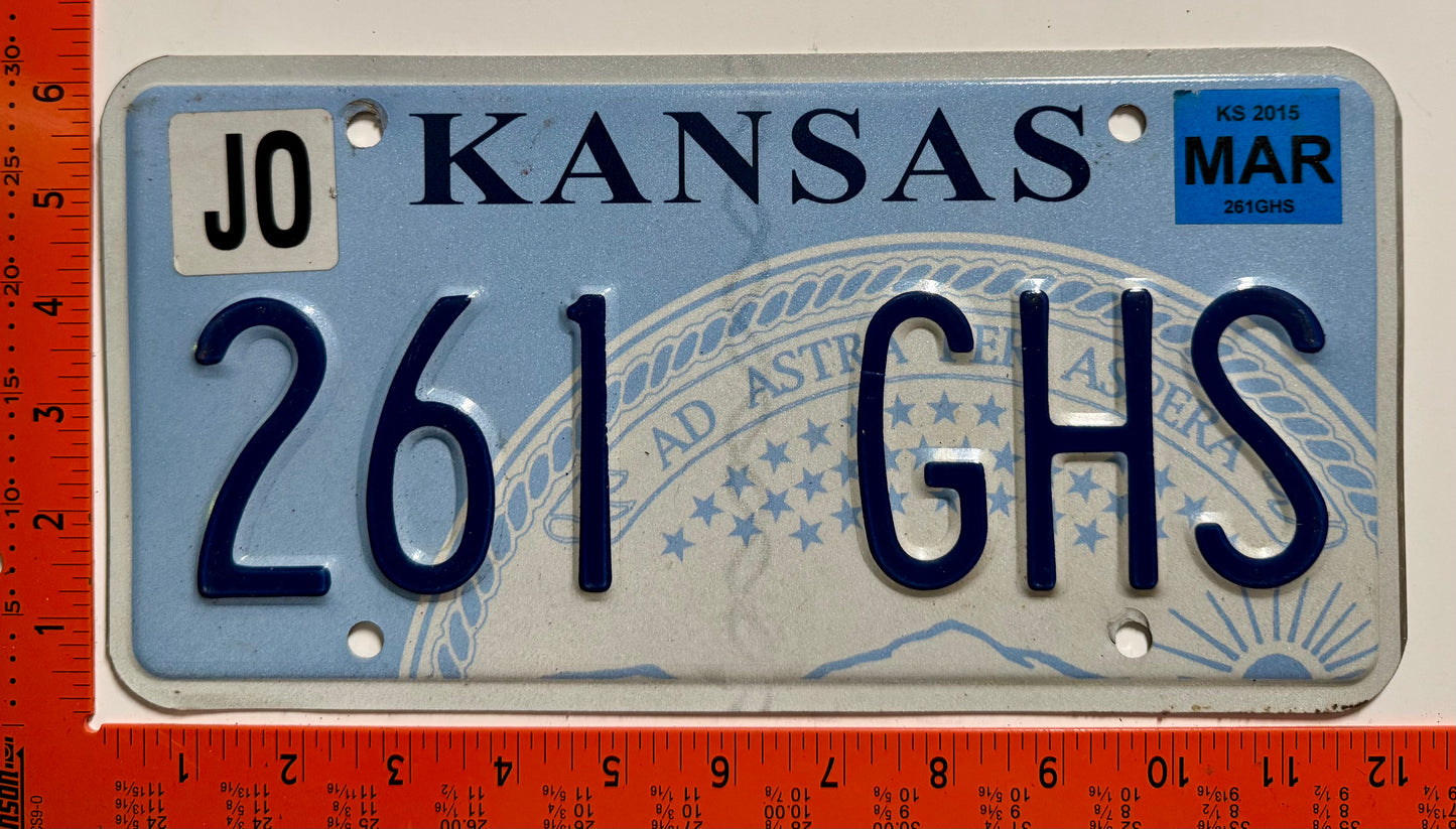 2015 Kansas #261 GHS License Plate