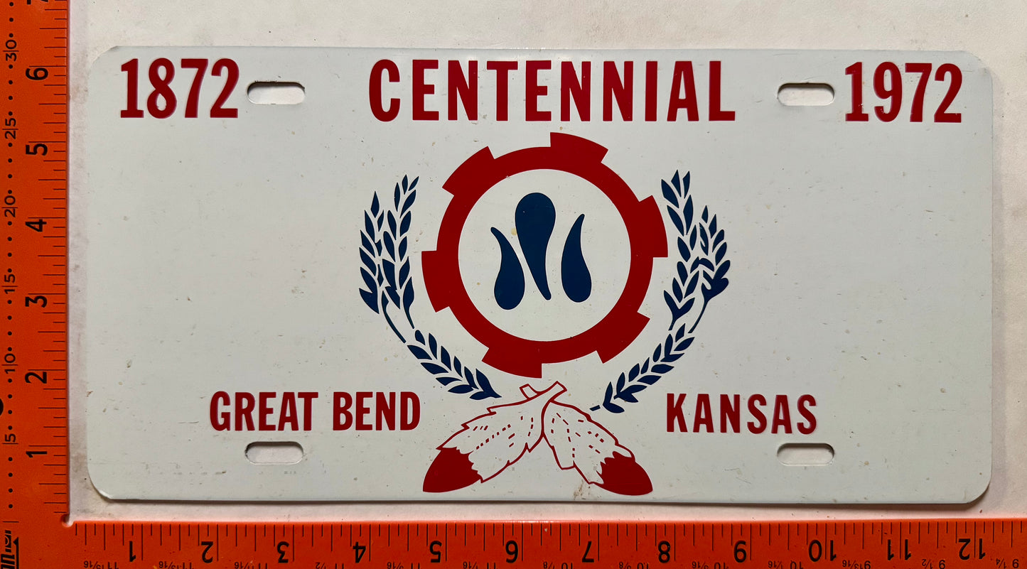 1972 Great Bend, Kansas Booster License Plate