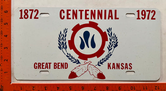 1972 Great Bend, Kansas Booster License Plate