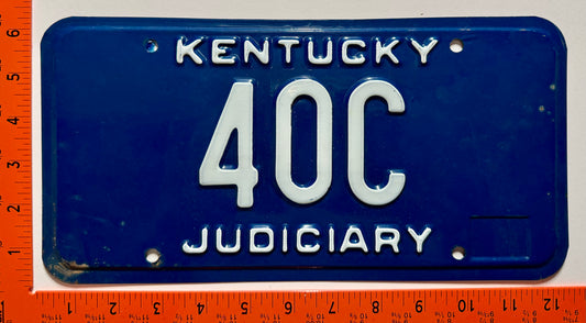 undated Kentucky #40C Judiciary License Plate