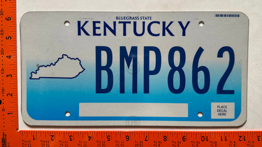 undated Kentucky #BMP862 Passenger License Plate