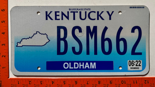 2022 Kentucky #BSM662 Passenger License Plate